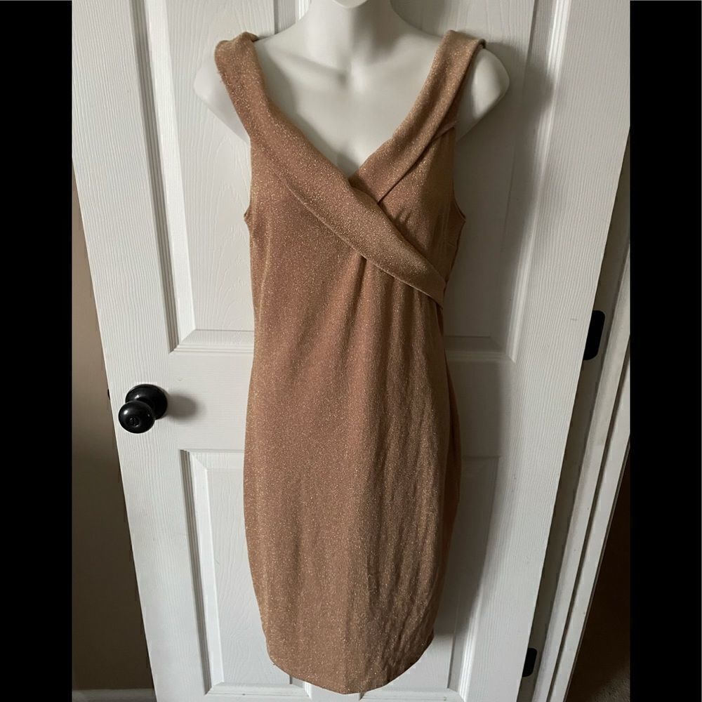 🆕 Madrag gold shimmer sleeveless dress